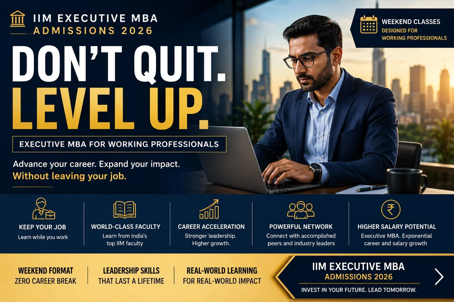 Executive MBA for Working Professionals Admission 2026